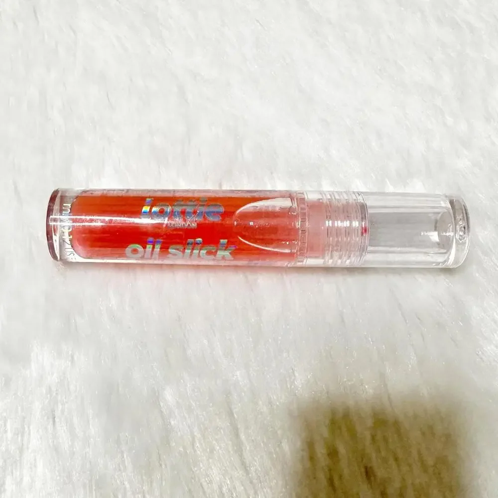 NEW Lottie London Oil Slick Nourishing Lip Oil Peachy Cheeks Full Size 3.8ml